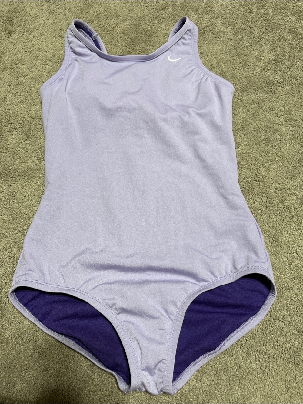 Nike Lilac One-Piece Swimsuit with Dark Purple Lining